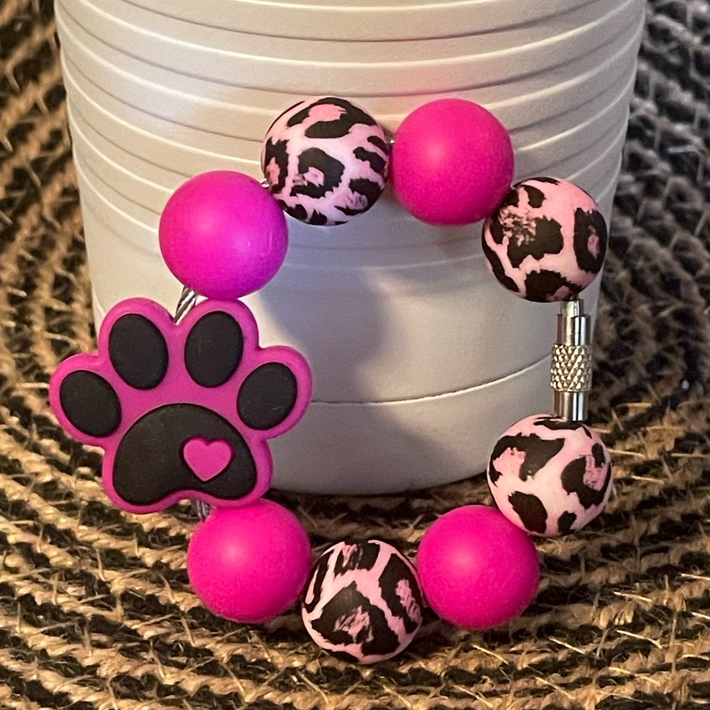 Dog Paw Tumbler Charm